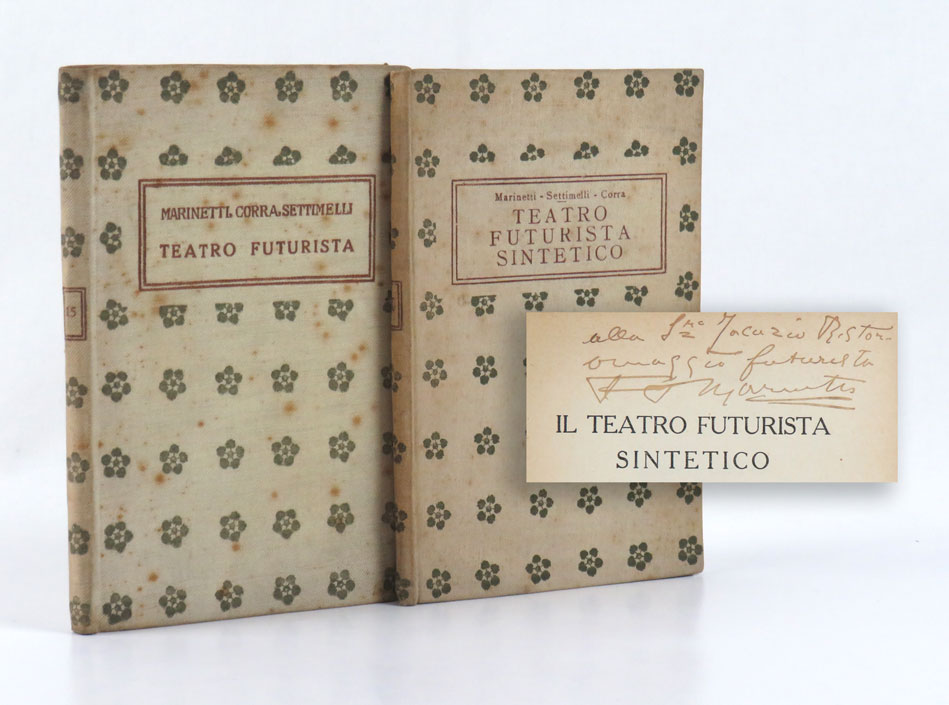 il teatro futurista sintetico. creato da marinetti, settimelli, bruno corra [con autografo]