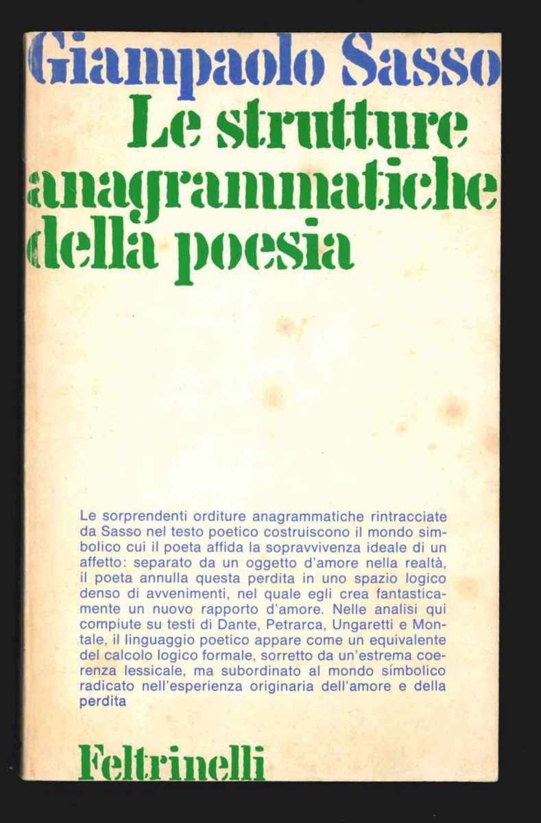 le strutture anagrammatiche della poesia