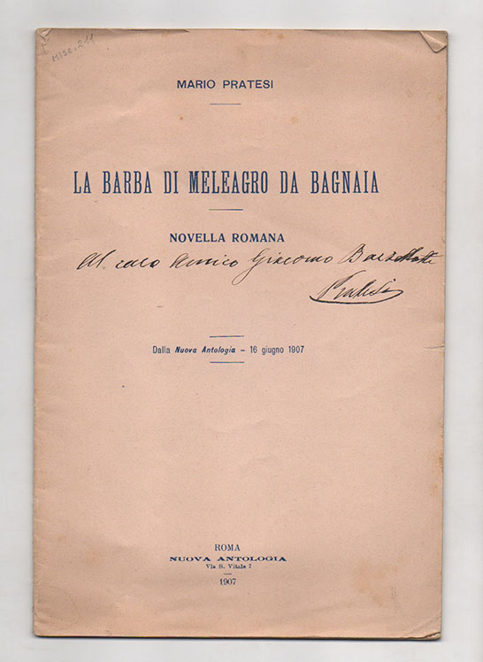 la barba di meleagro da bagnaia. novella romana [in: «nuova antologia» del 16 giugno 1907]