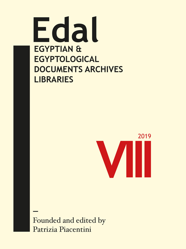 edal: egyptian & egyptological documents archives libraries - n. 8