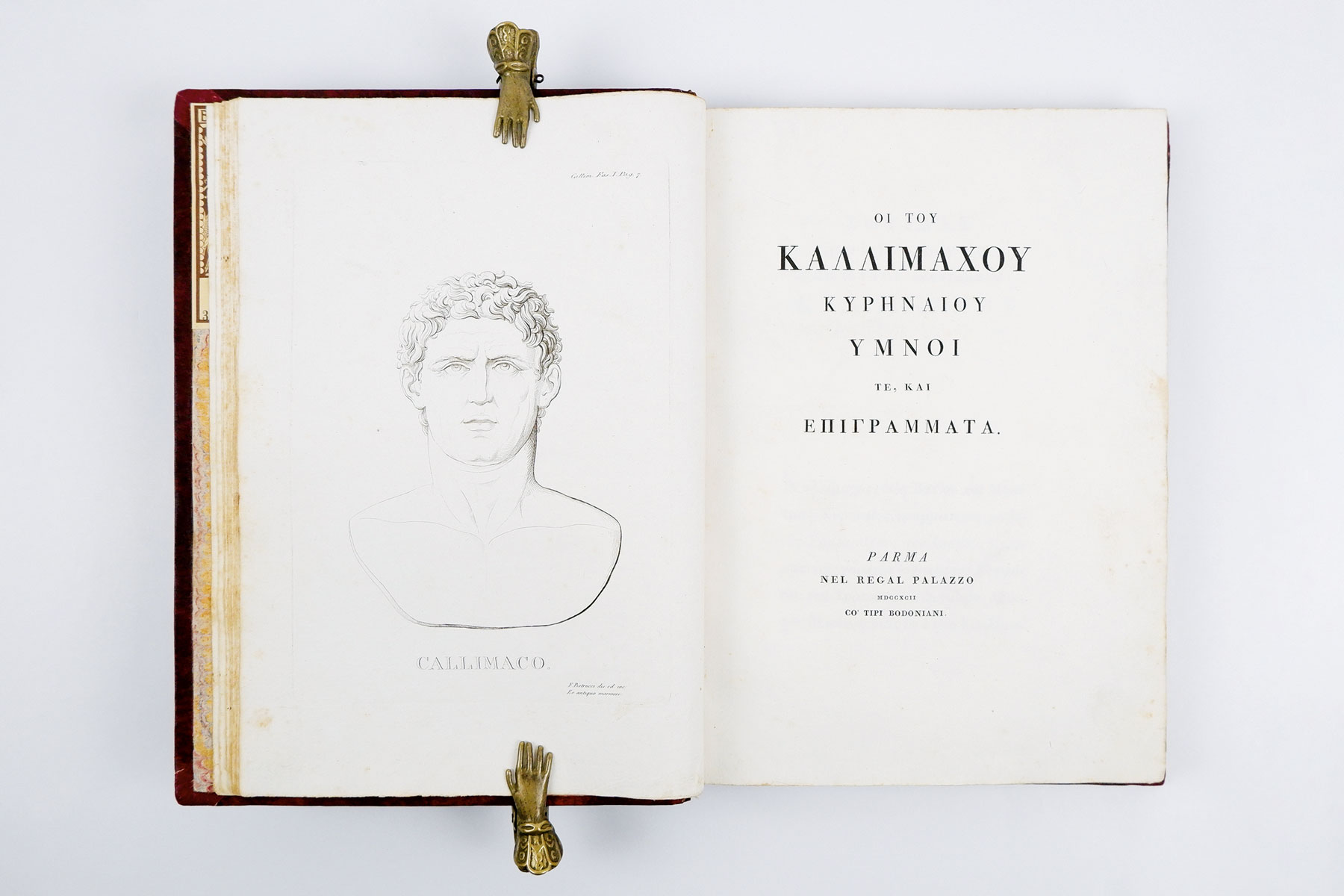 callimaco greco-italiano ora pubblicato [titolo all’occhietto; al frontespizio:] per le auguste nozze della r. principessa di parma carolina teresa di borbone con s. a. s. il principe massimiliano di sassonia