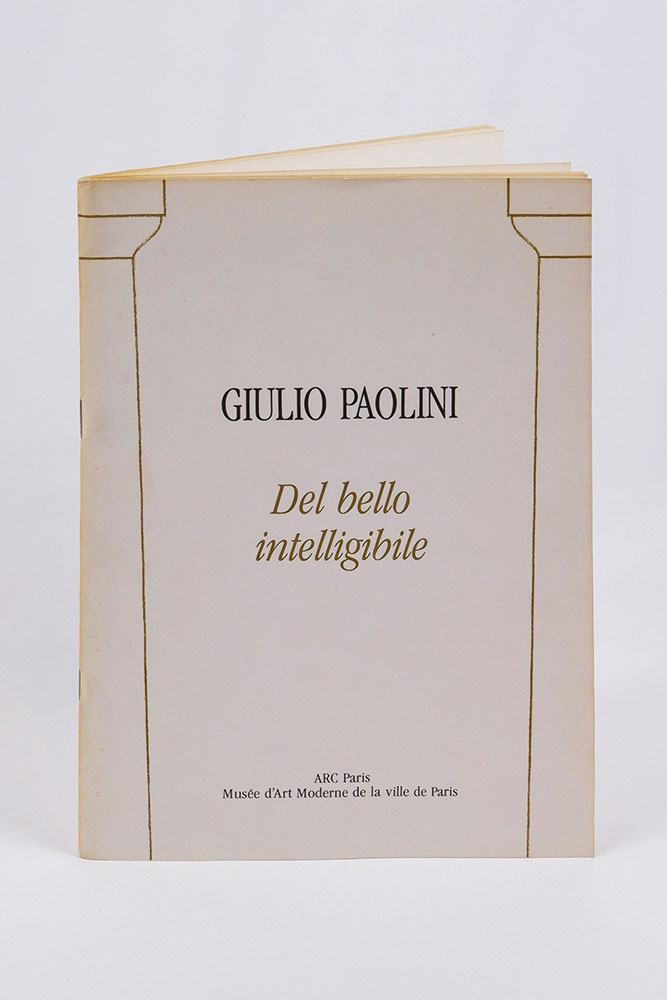 giulio paolini. del bello intelligibile
