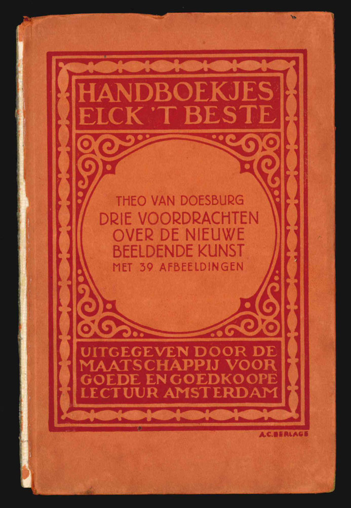 drie voordrachten over de nieuwe beeldende kunst. haar ontwikkeling, aesthetisch beginsel en toekomstigen stijl [tre conferenze sulle nuove arti visive: sviluppo, principio estetico e stile futuro]. met 39 afbeeldingen,