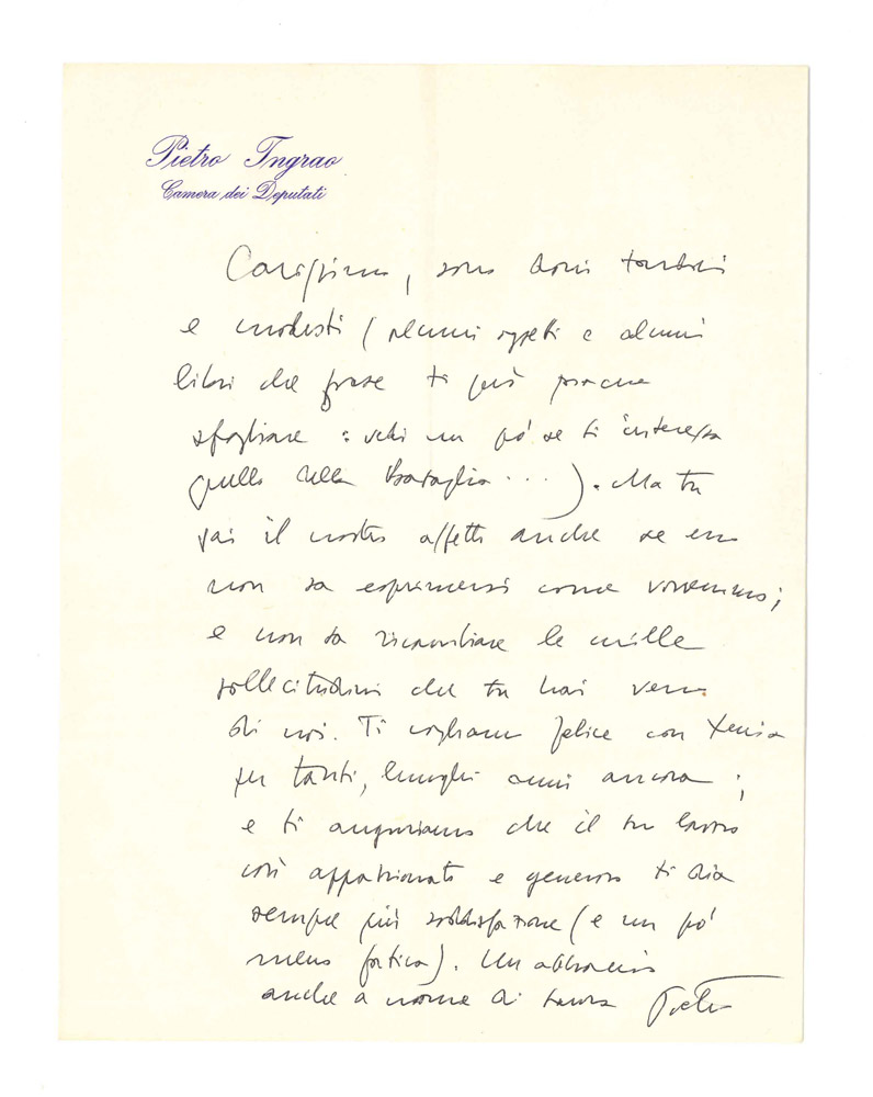 lettera autografa firmata, inviata al fratello francesco