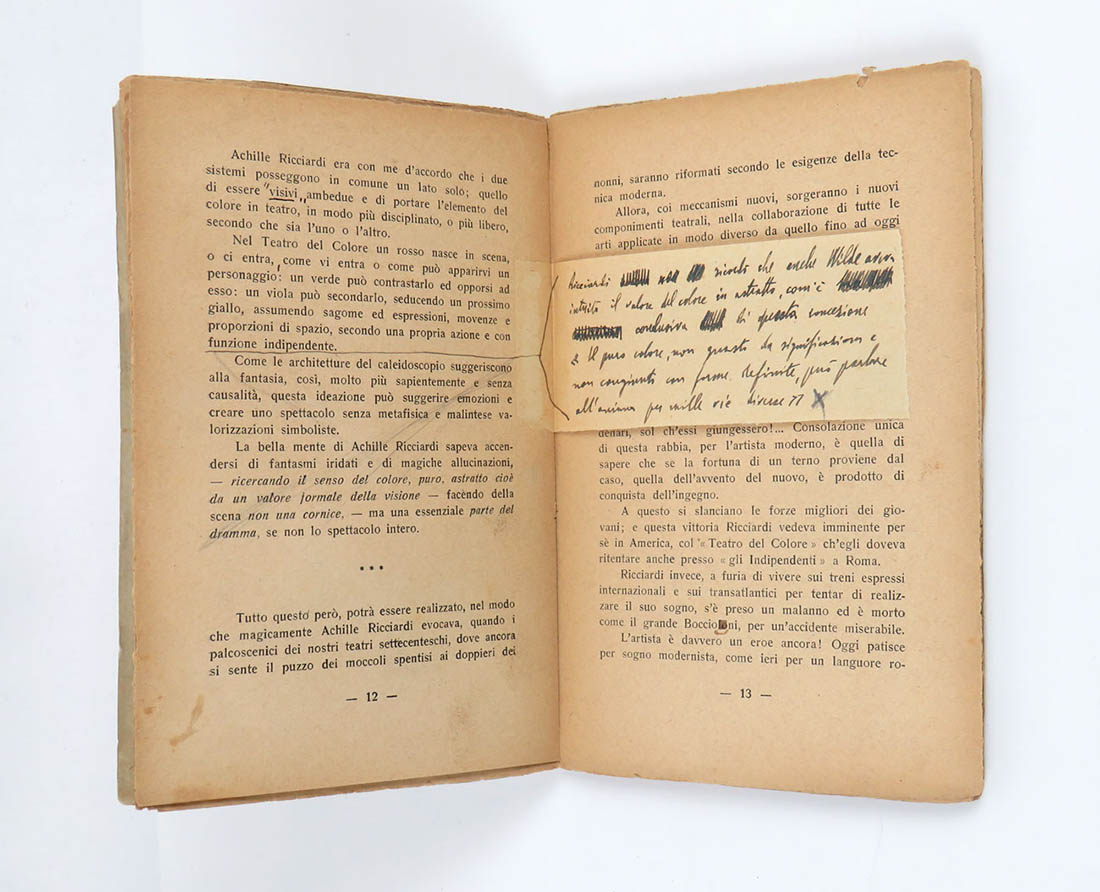scritti teatrali. con prefazione di a. g. bragaglia [esemplare con appunti autografi di bragaglia]