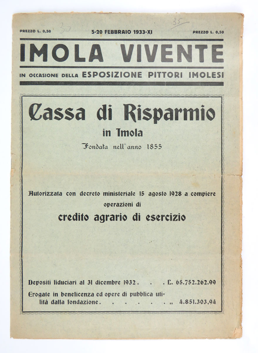 imola vivente. in occasione della esposizione pittori imolesi - imola 5-20 febbraio xi