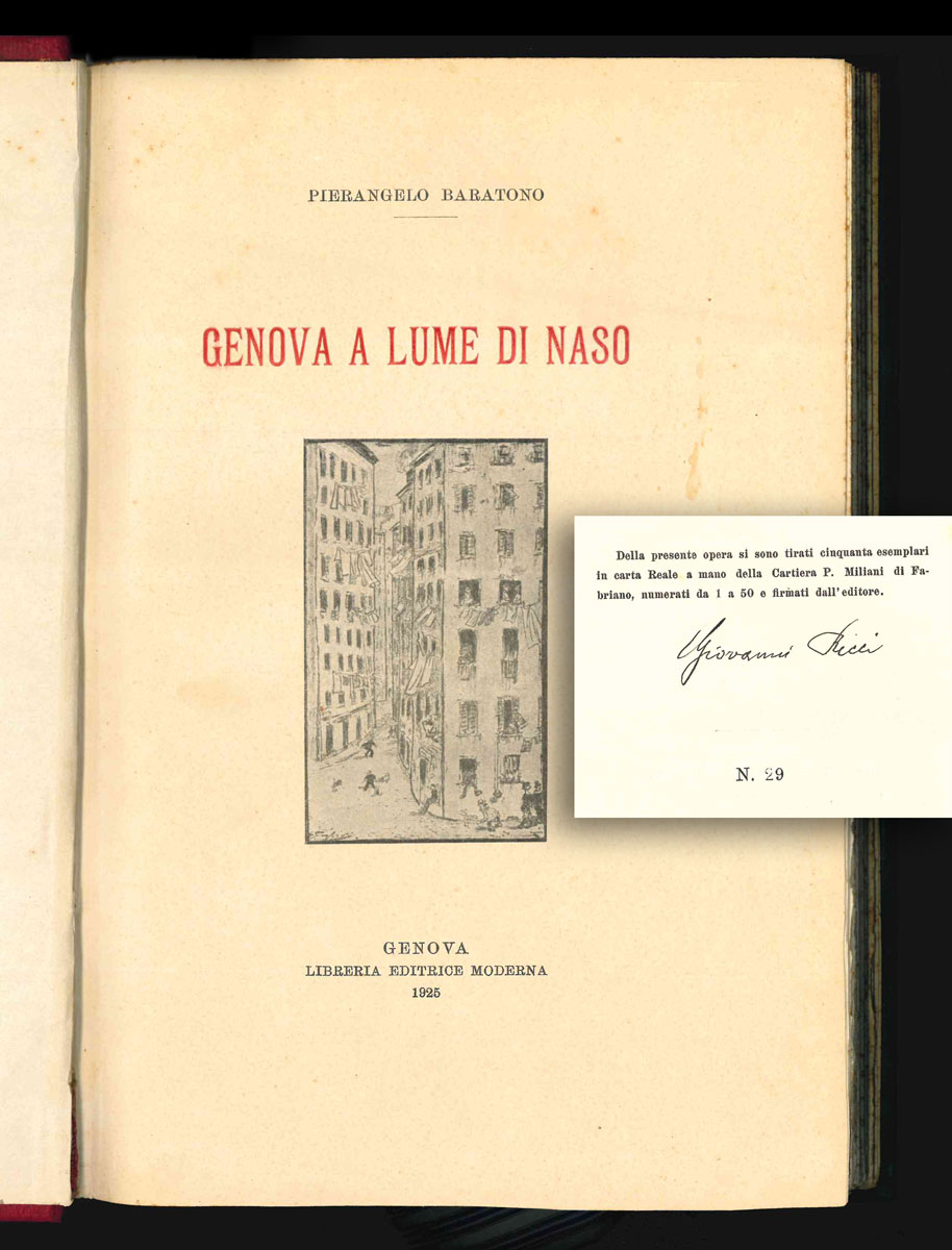 genova a lume di naso — disegni di giuseppe giglioli — [tiratura di testa]