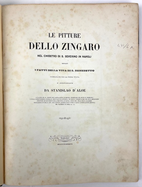 le pitture dello zingaro nel chiostro di s. severino in napoli dinotanti i fatti della vita di s. benedetto