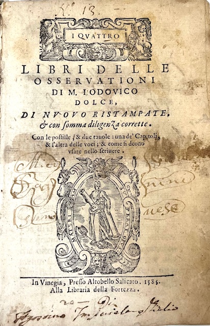 i quattro libri delle osservazioni di nuovo ristampate, & con somma diligenza corrette [...]