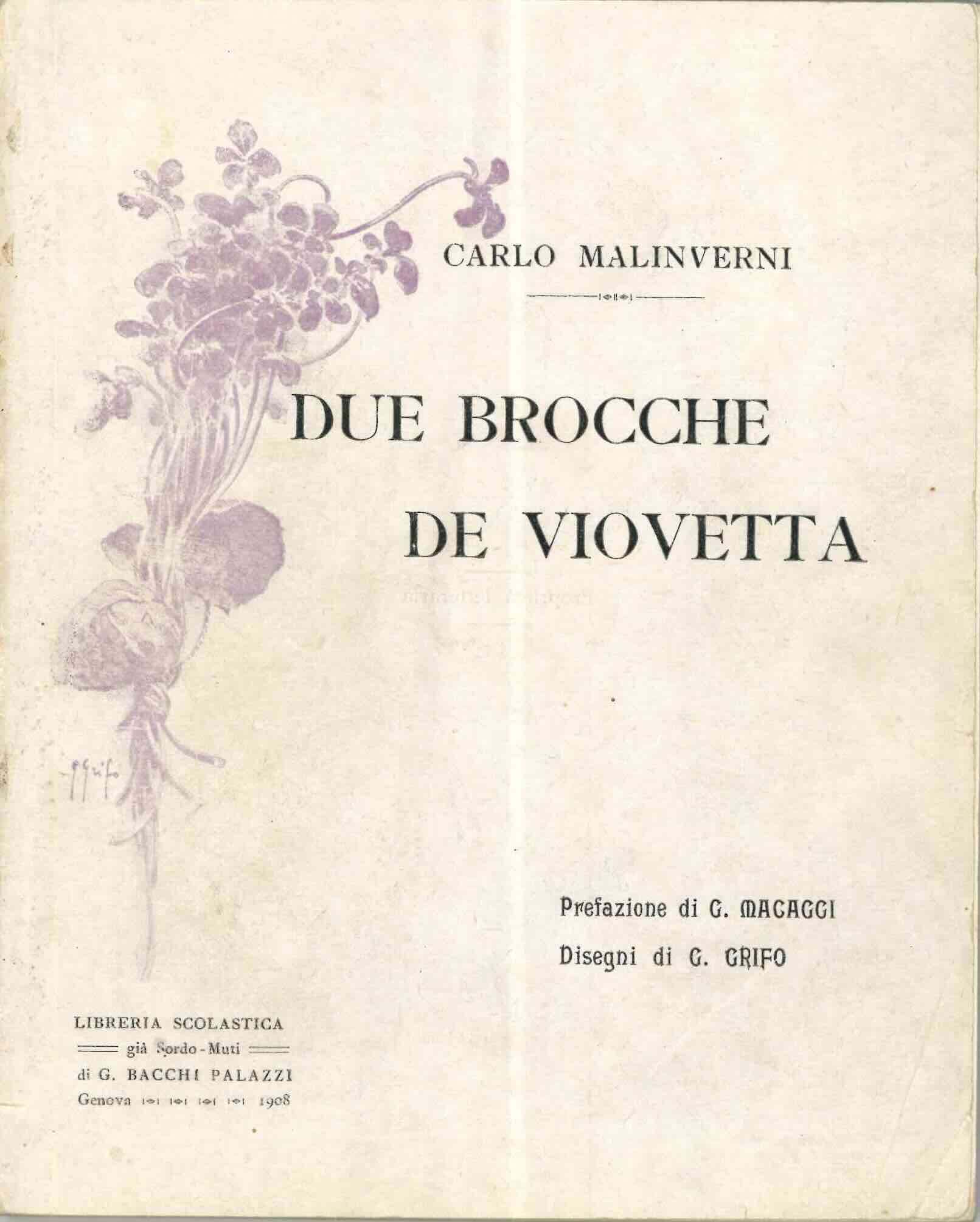 due brocche de viovetta. prefazione di g. macaggi. disegni di g. grifo