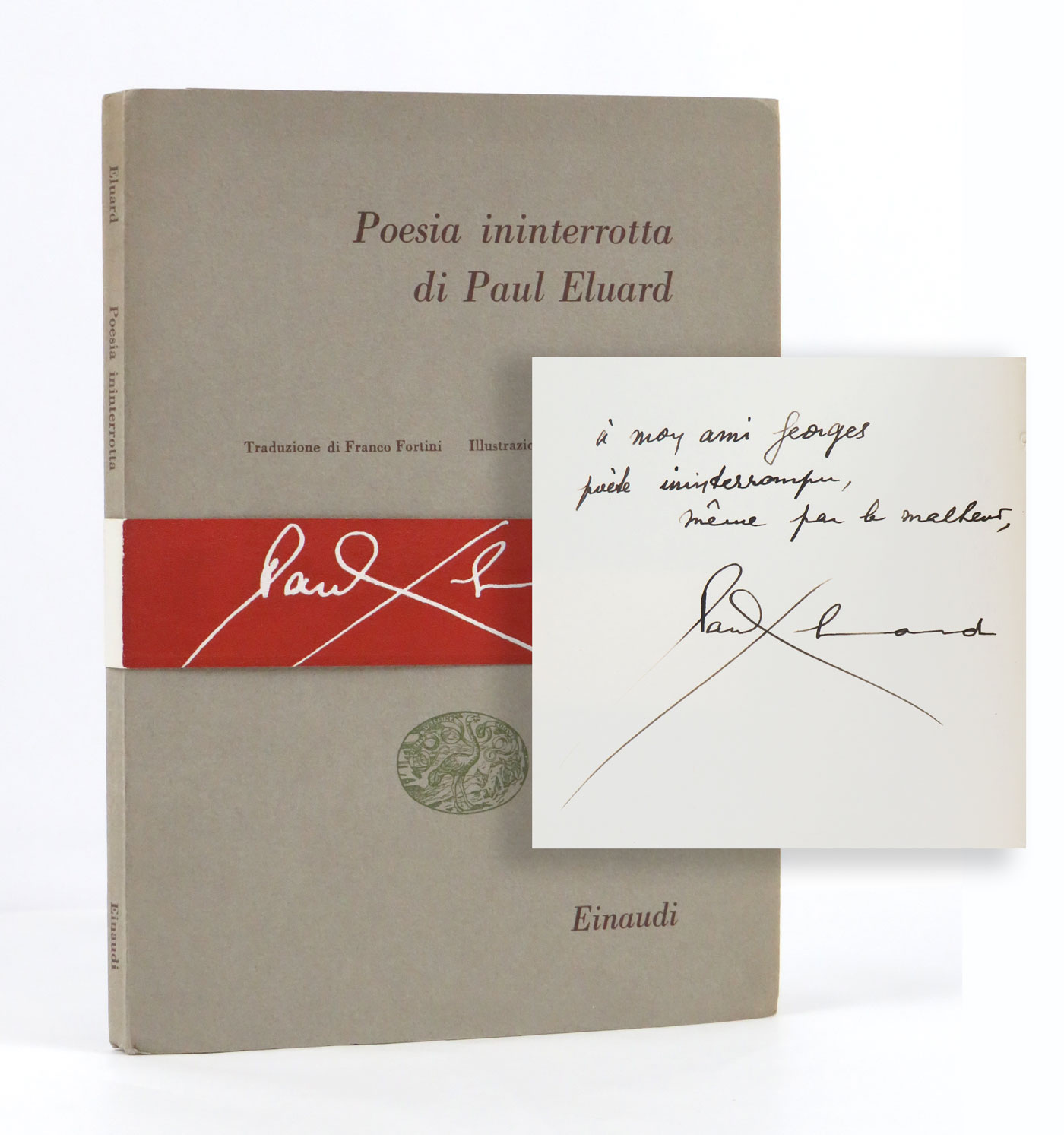 poesia ininterrotta [poèsie ininterrompue]. traduzione di franco fortini. illustrazioni di bruno cassinari