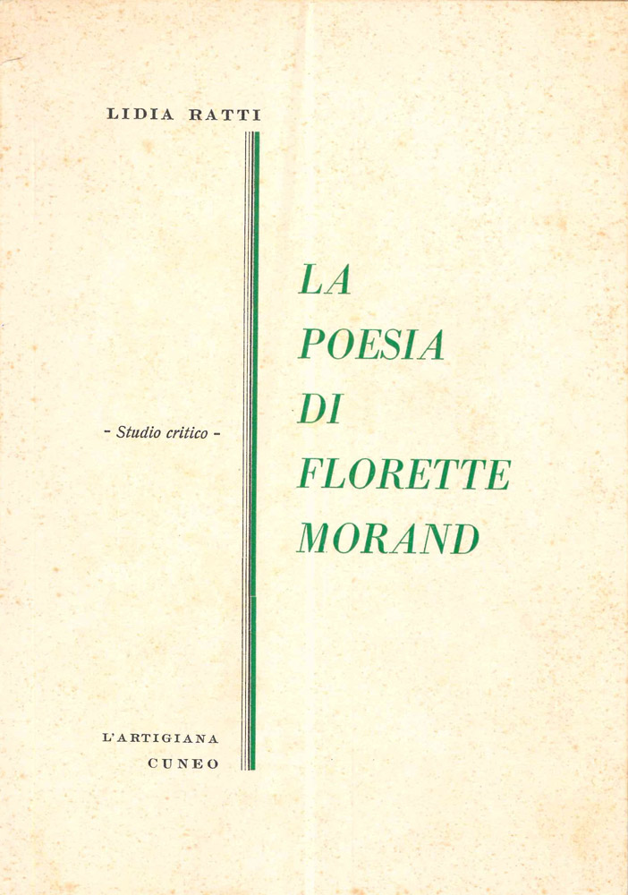 la poesia di florette morand. studio critico