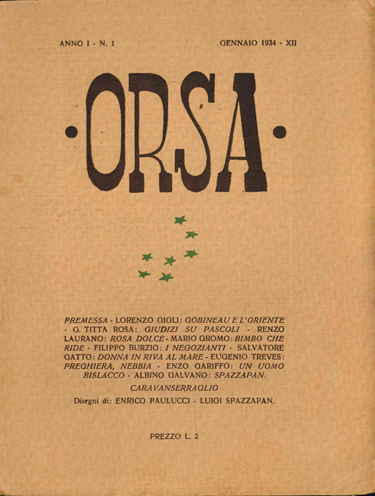 orsa. rivista mensile di letteratura e d’arte