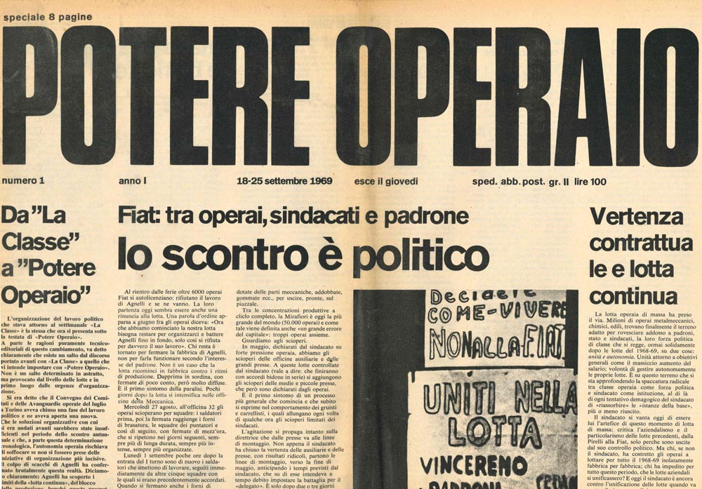 potere operaio [primo e secondo anno]