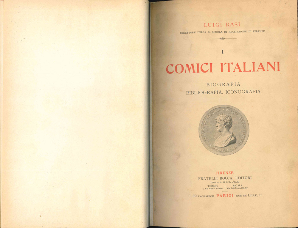 i comici italiani. biografia, bibliografia, iconografia