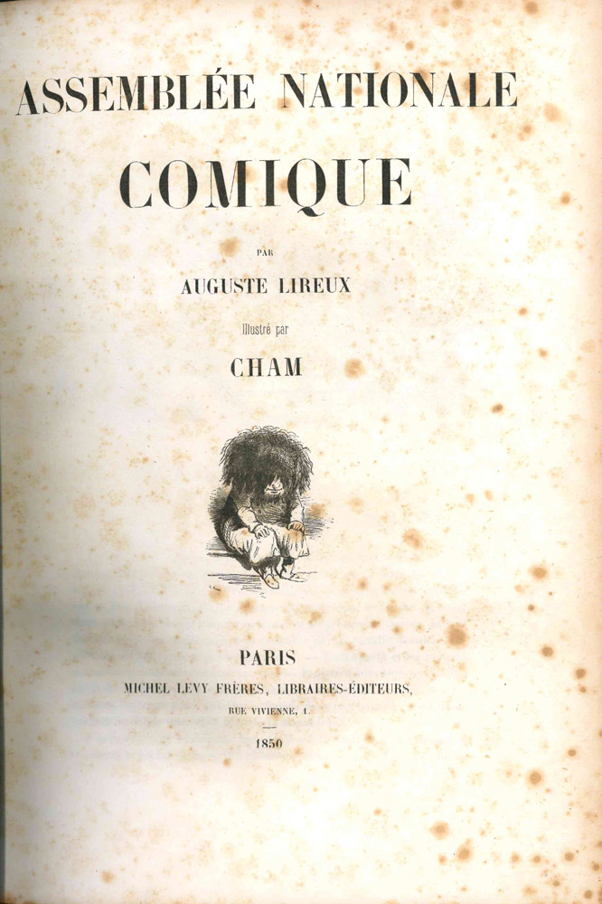 assemblée nationale comique par auguste lireux. illustré par cham