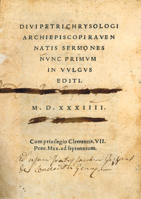 divi petri chrysologi, archiepiscopi ravennatis, sermones nunc primum in vulgus editi