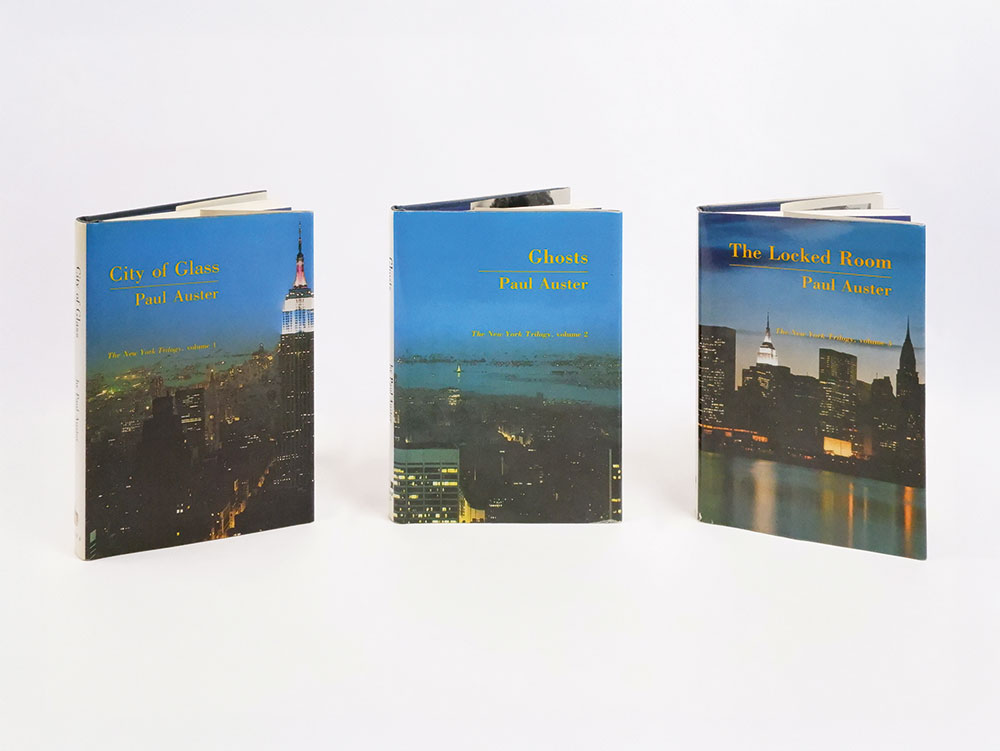 the new york trilogy: city of glass (1985), ghosts (1986), the locked room (1986)