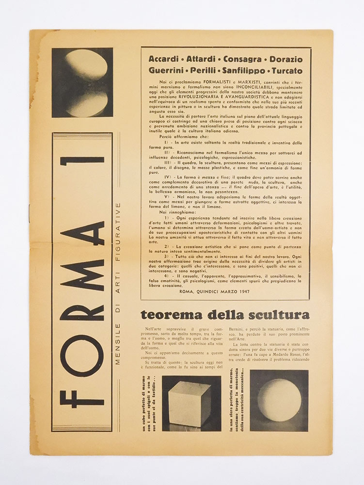 forma 1. mensile di arti figurative