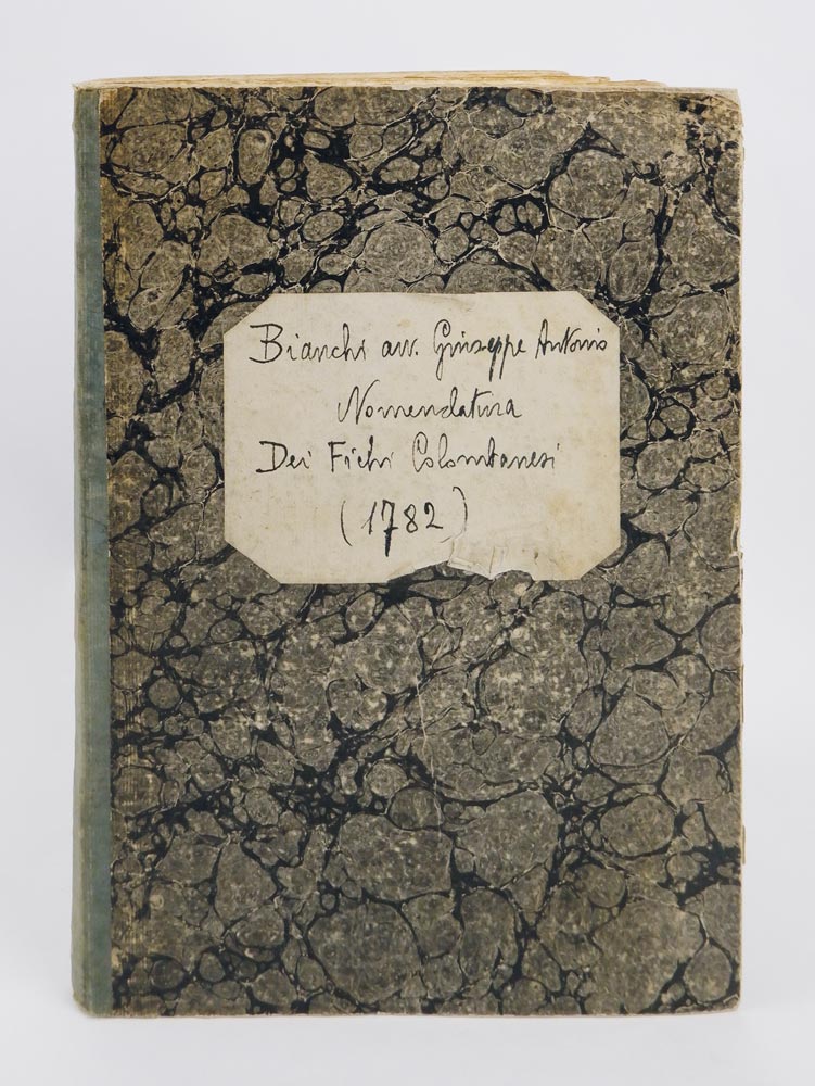 nomenclatura dei fichi colombanesi nel tempo della loro maturazione dell’anno 1782 [al frontespizio] scritta dall’a.d.g.a.b. nel tempo della loro maturazione nell’anno 1782
