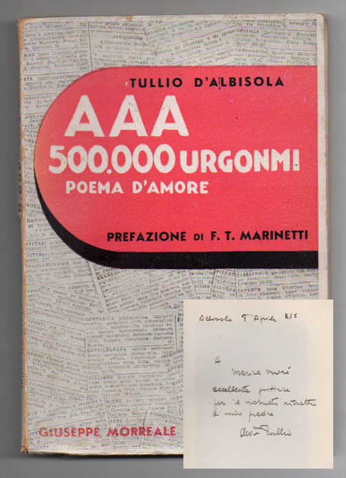 a.a.a. 500.000 urgonmi: poema d’amore. l’incidente: lirica. il vicolo del pozzo: liriche