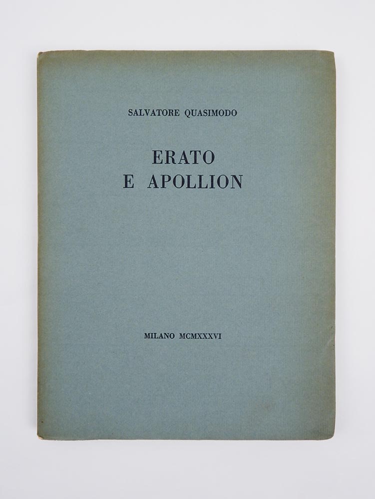 erato e apollion. con un saggio introduttivo di sergio solmi