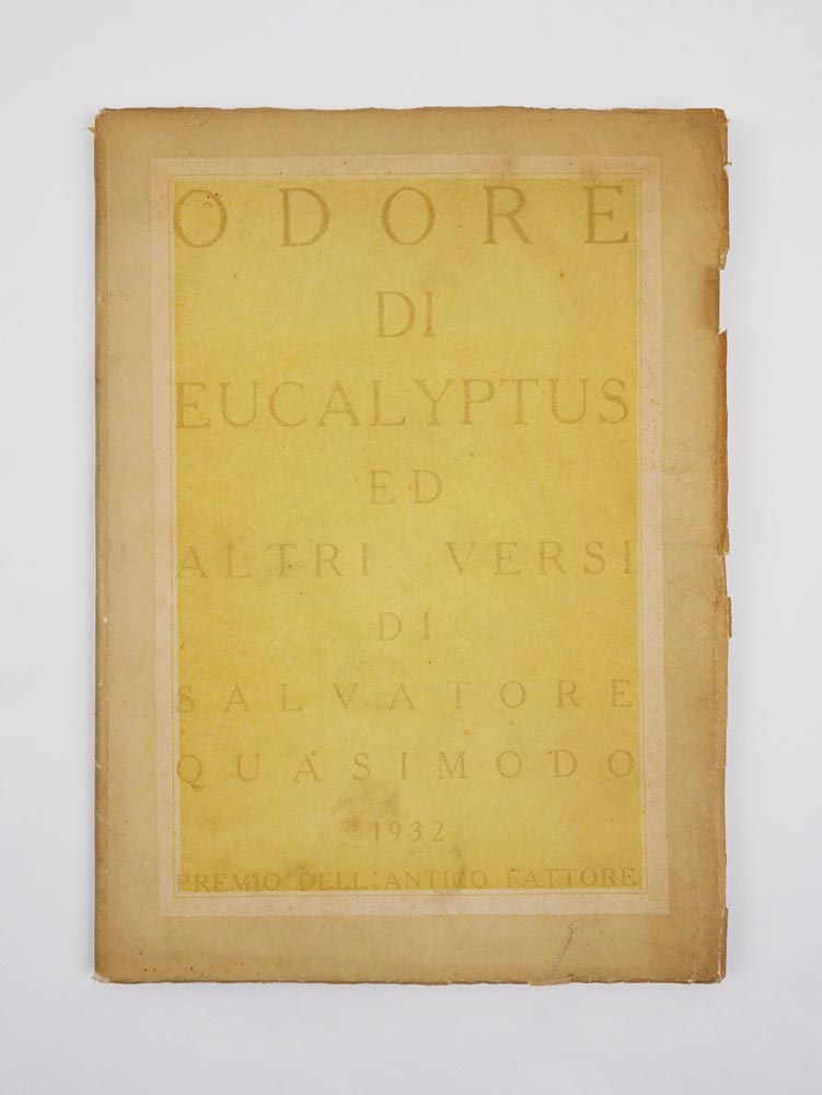 ?odore di eucalyptus ed altri versi. premio dell’antico fattore 1932