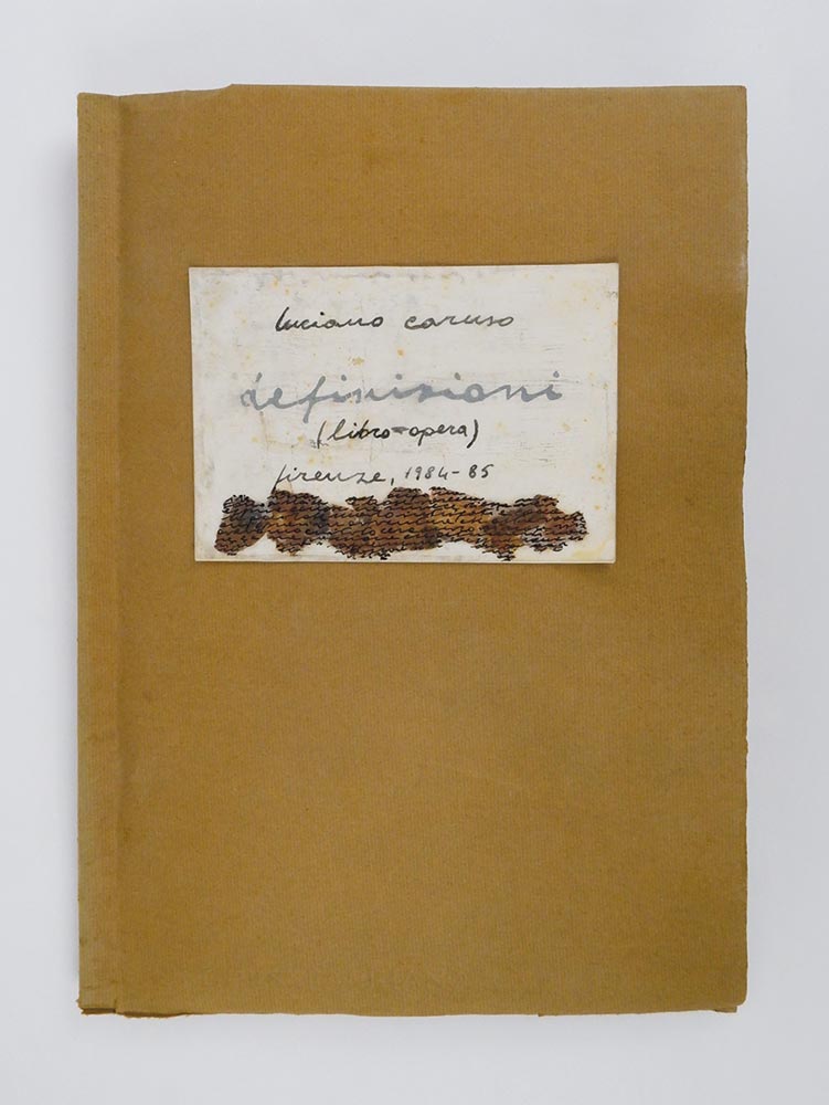 definizioni (libro-opera). firenze, 1984-85