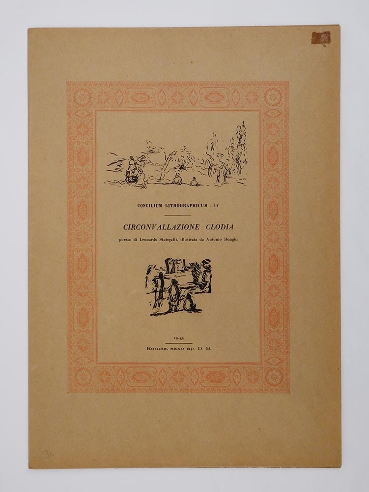 concilium lithographicum, iv. circonvallazione clodia. poesia di leonardo sinisgalli illustrata da antonio donghi