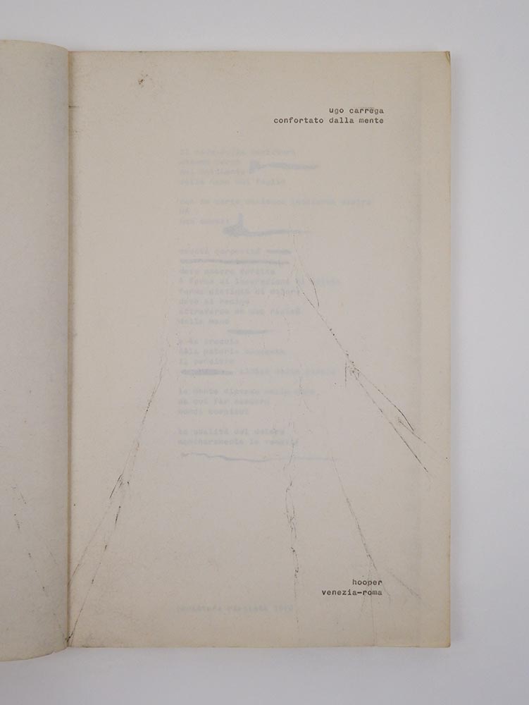 bozza dattiloscritta con inserti autografi di «confortato dalla mente» e lettera dattiloscritta con firma autografa di carrega a emilio villa