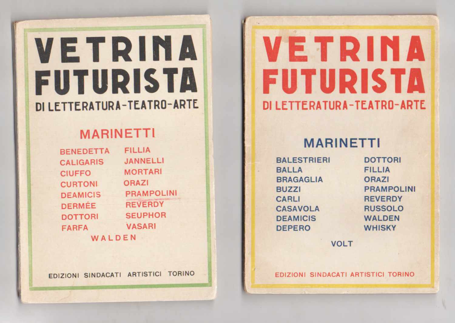 vetrina futurista di letteratura - teatro - arte