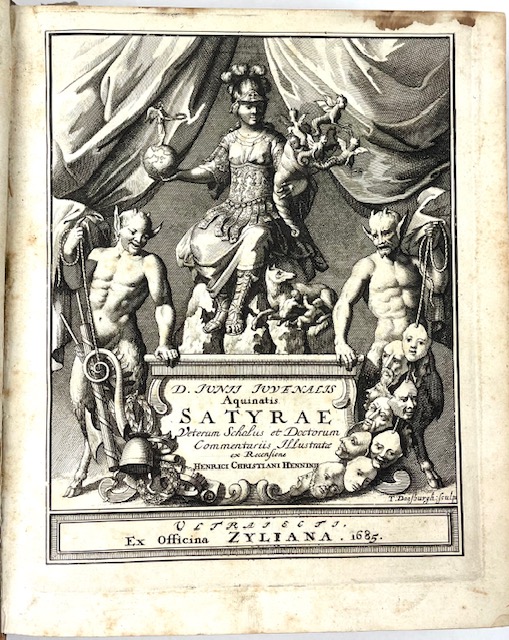 satyrae, scholiis veterum, & fere omnium eruditorum, qui ex professo in eas scripserunt, commentariis [...] omnia sigillatim recensuit, concinnavit, & sua illis spicilegia adjecit henricus christianus henninius