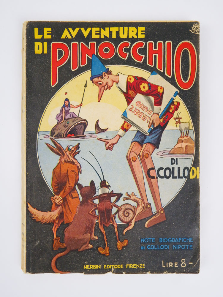 le avventure di pinocchio. storia di un burattino. illustrazioni e quadri fuori testo del pittore g. toppi.