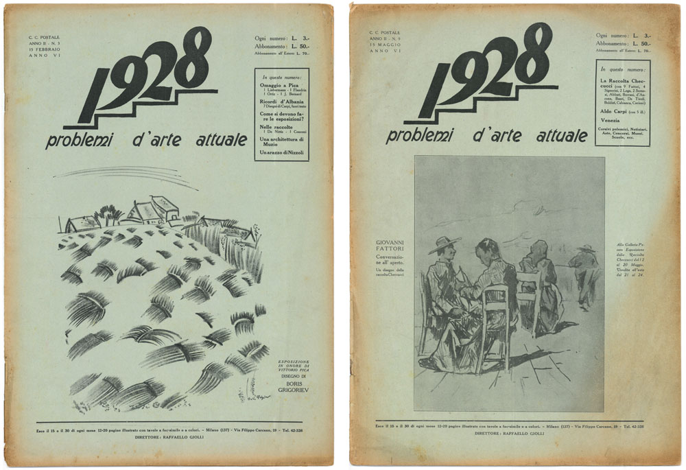 1928. problemi d’arte attuale. anno ii, nn. 3 e 9