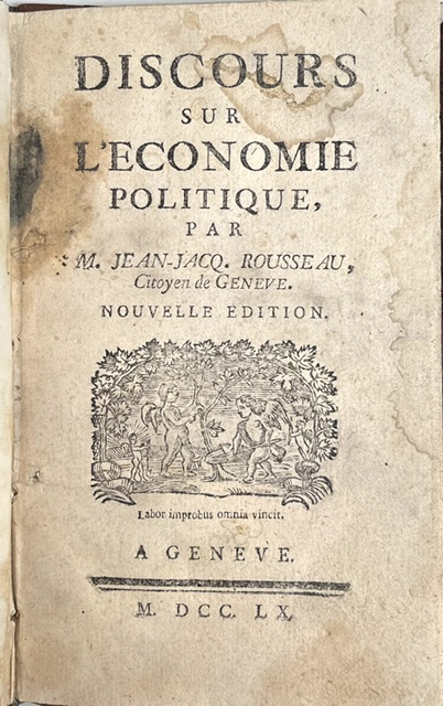 discours sur l’economie politique [...]. nouvelle édition
