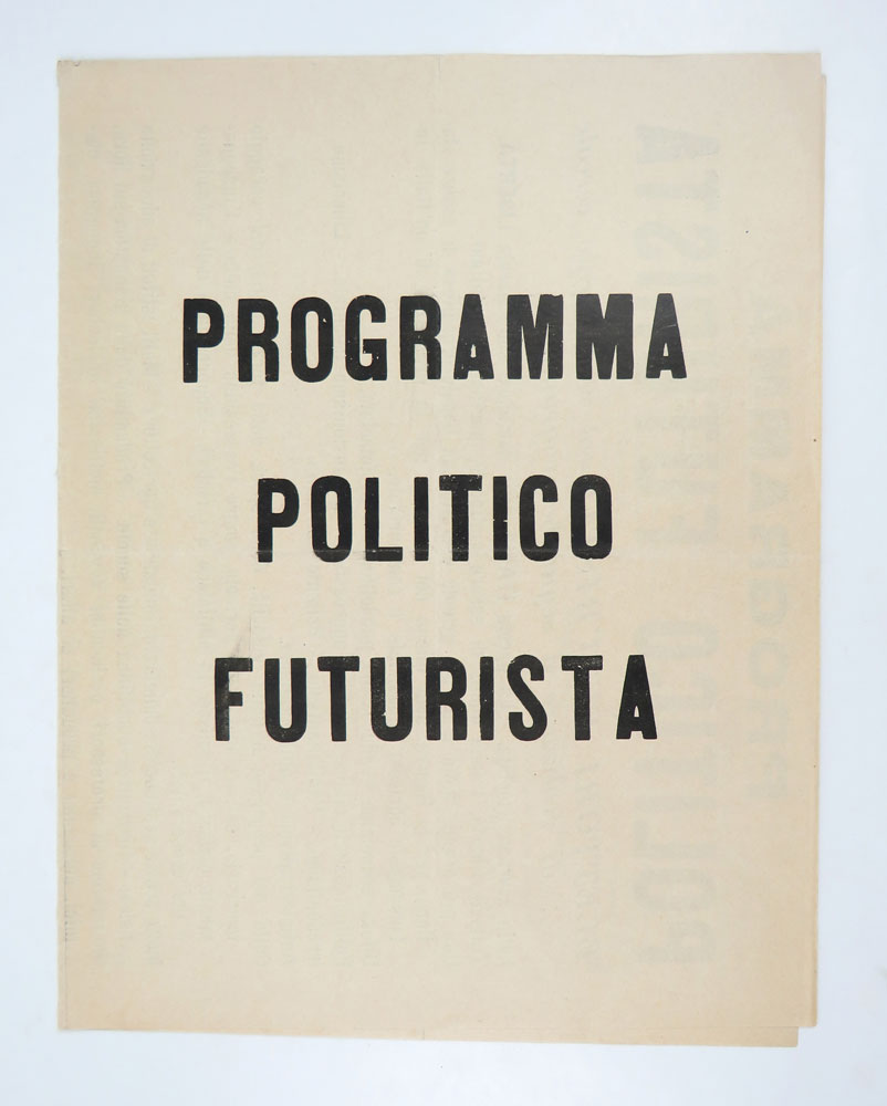 programma politico futurista