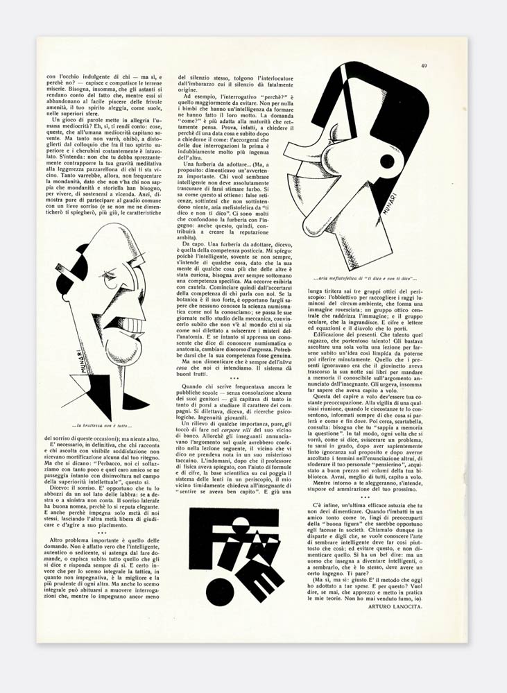l’arte di sembrare intelligenti [in: «rivista lidel» n. ix 7, 15 luglio 1928]