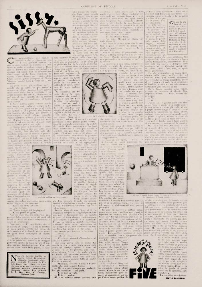 sissy [in:] «corriere dei piccoli: supplemento illustrato del corriere della sera» n. xxi 23, 9 giugno 1929