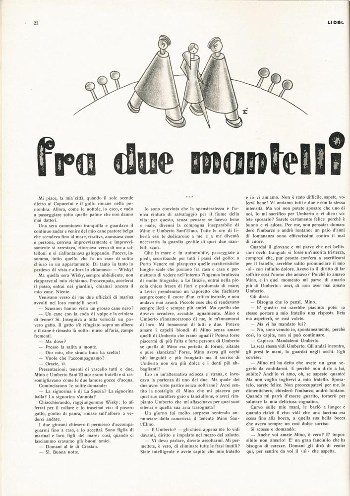 fra due mantelli [in:] «rivista lidel» n. x 8, 15 agosto 1929