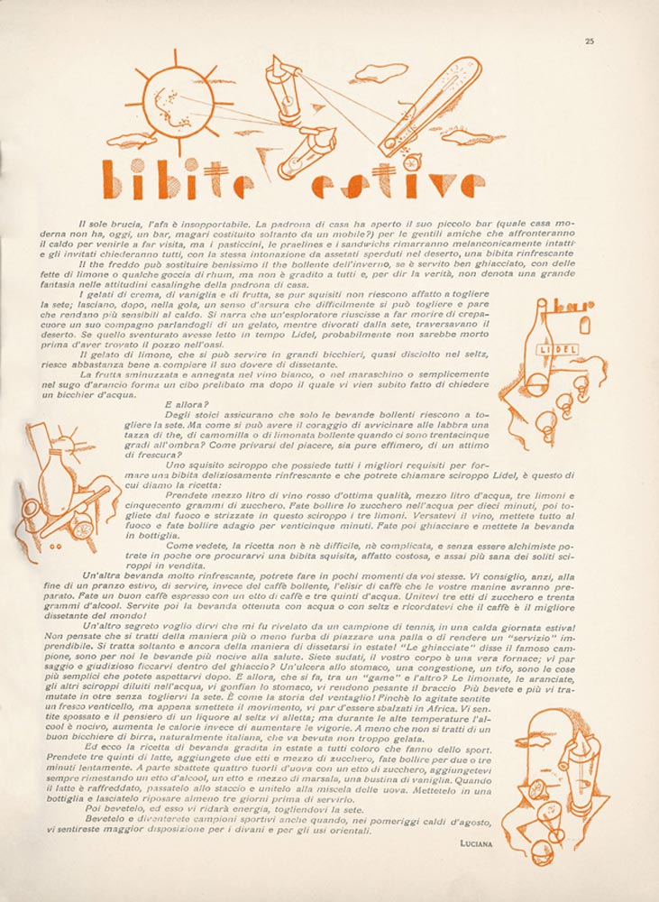bibite estive [in:] «rivista lidel» n. xi 7, 15 luglio 1930