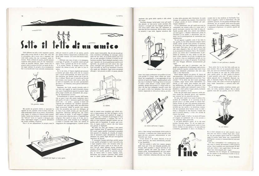 sotto il tetto di un amico [in:] «rivista lidel» n. xi 8, 15 agosto 1930