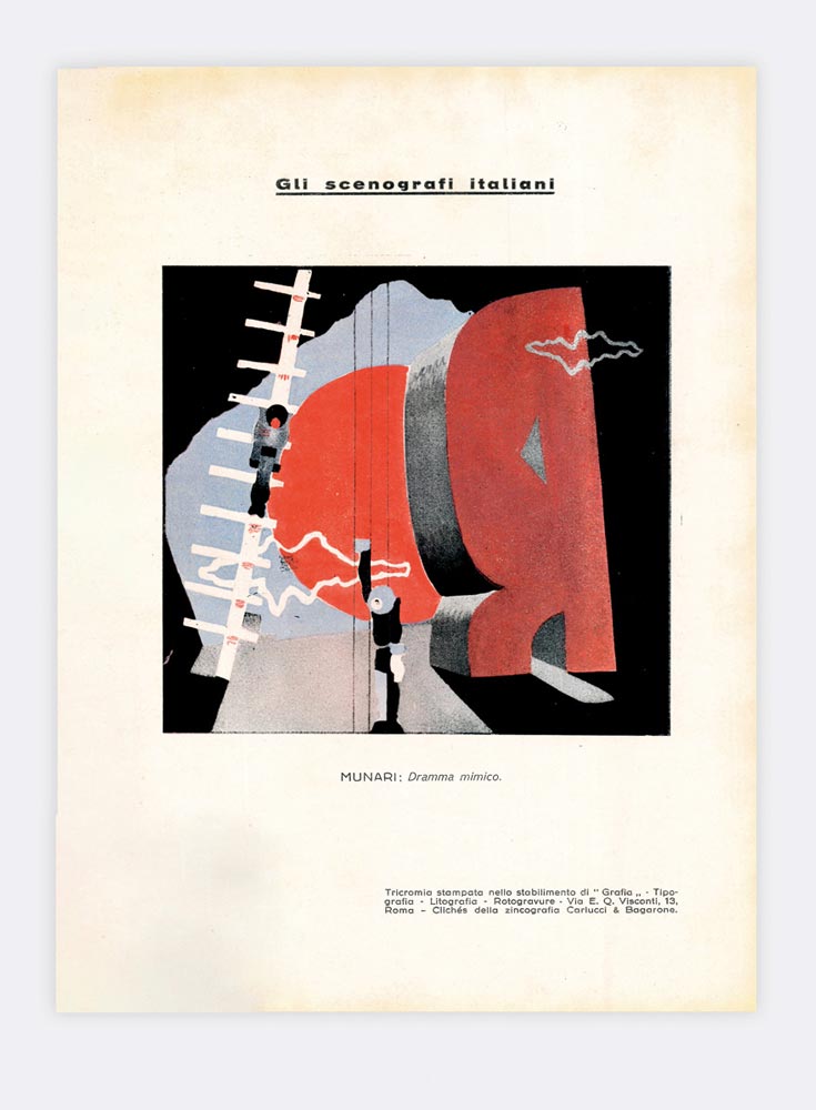 gli scenografi italiani | munari: dramma mimico [in: «cinematografo» anno iv n. 7]