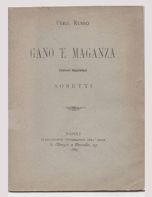 gano  e maganza. costumi napoletani. sonetti