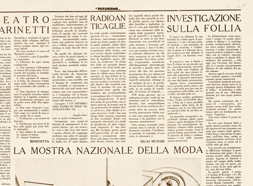 radioanticaglie [in: «futurismo: settimanale dell’artecrazia italiana» n. ii 25]