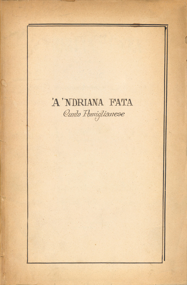 ‘a ‘ndriana fata. cunto pomiglianese