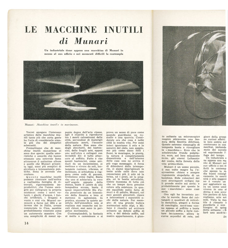 le macchine inutili di munari [in: «pesci rossi» n. 17   10–11]