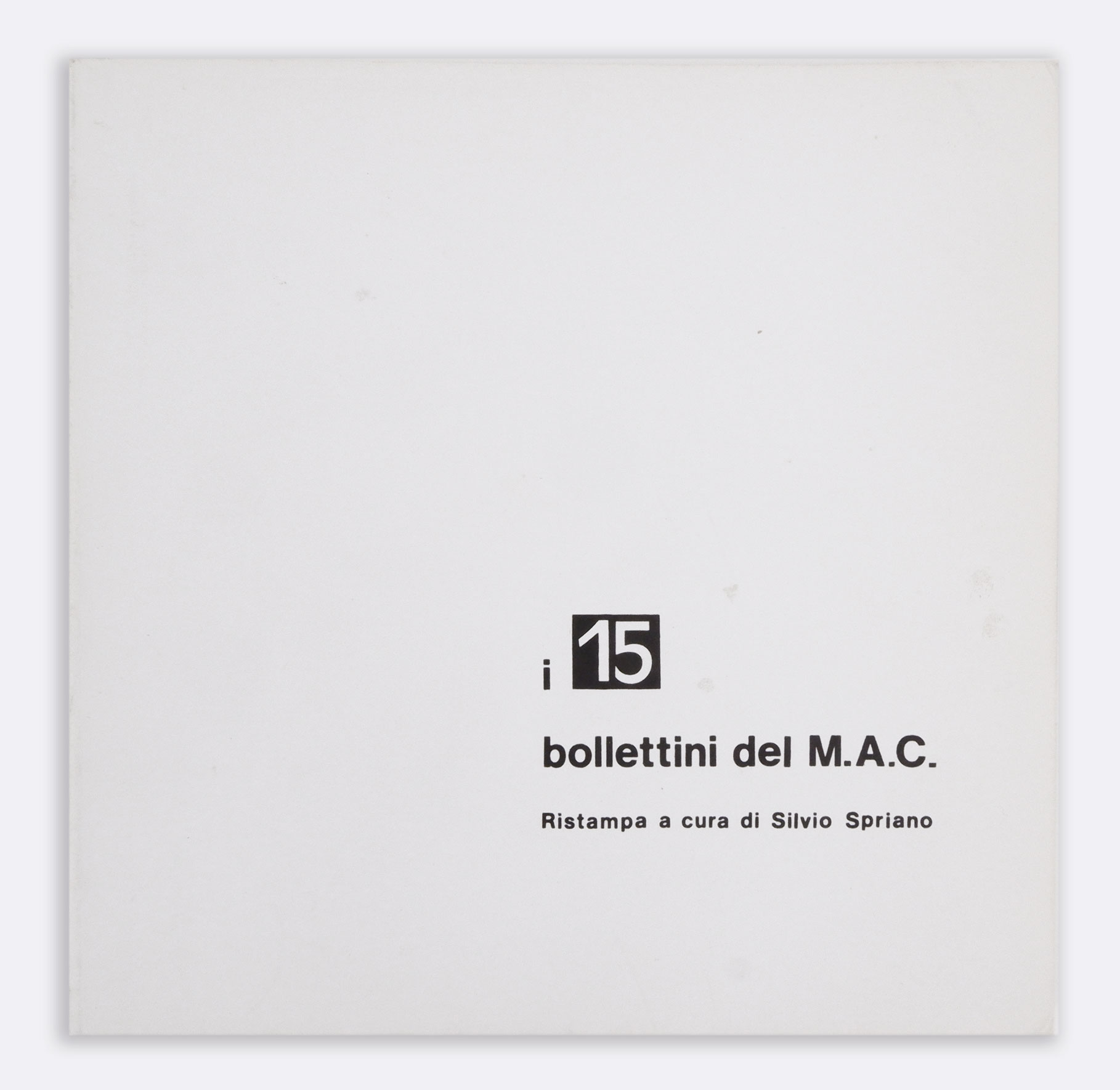 i15 bollettini del m.a.c. ristampa a cura di silvio spriano