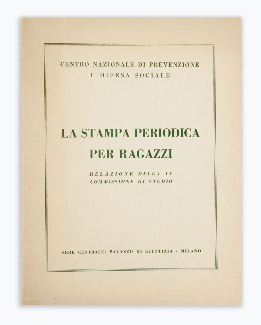 la stampa periodica per ragazzi | relazione della iv commissione di studio