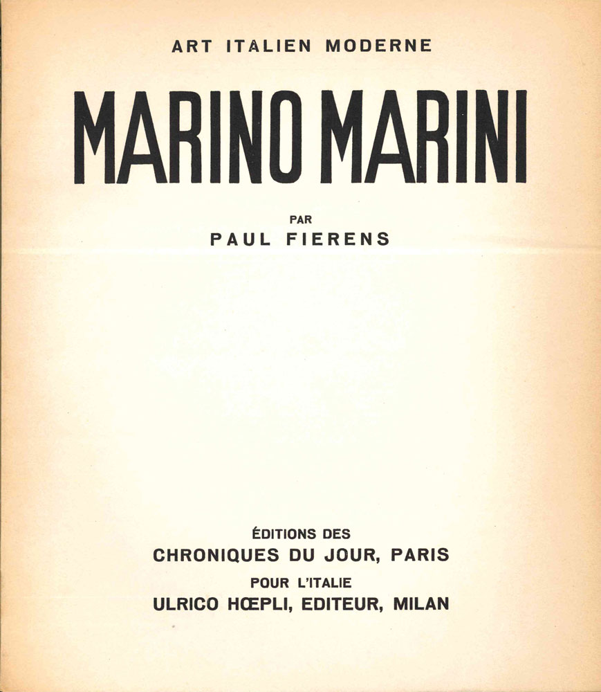 marino marini par paul fierens