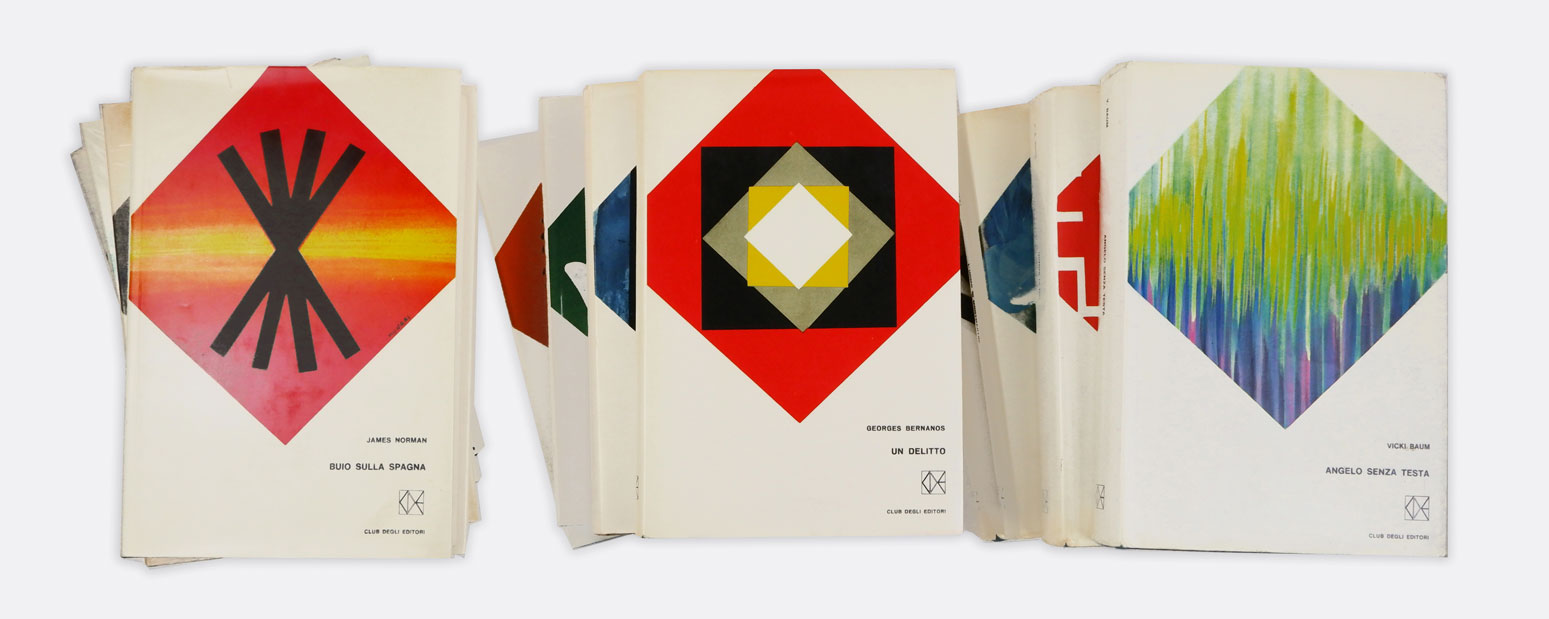 [collezione completa delle collane «un libro al mese», serie a–f, «caleidoscopio», tre strenne e alcuni dépliant promozionali per il club degli editori cde]